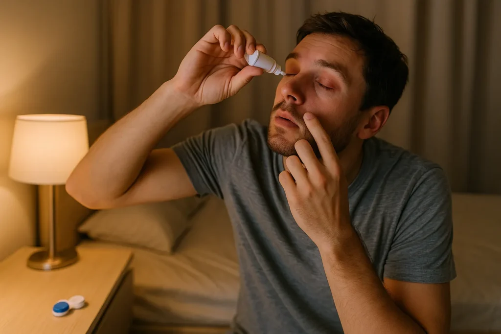 es malo quedarse dormido con los lentes de contacto puestos