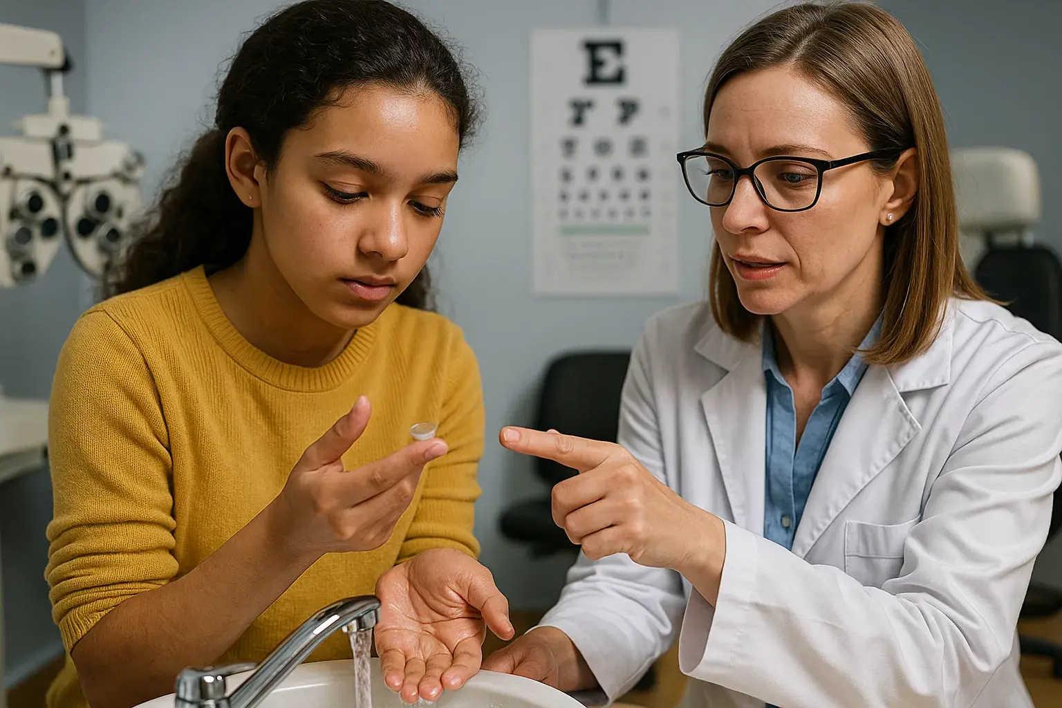 a qué edad se puede usar lentes de contacto